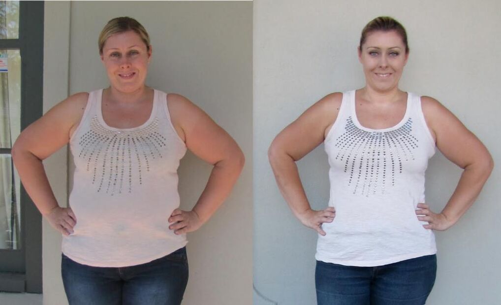 pred a po schudnutí na diéte so 6 okvetnými lístkami