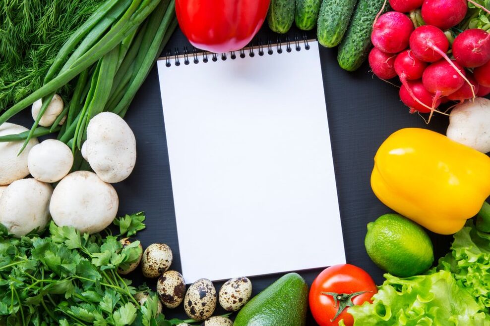 zeleninový a potravinový denník na chudnutie